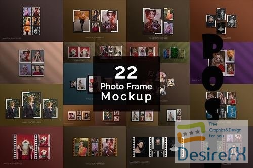 Photo Frame Mockup Bundle - 22 Premium Graphics