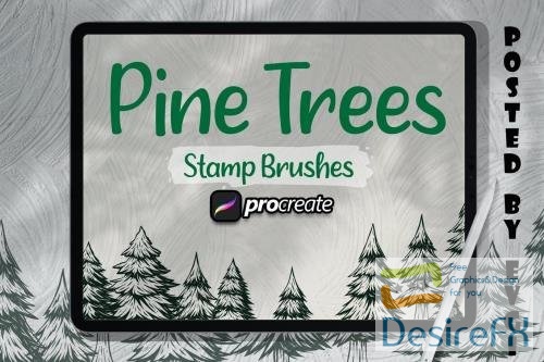 Pine Tree Brush Stamp Procreate