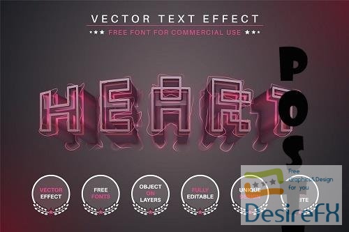 Pixel Heart - Editable Text Effect - 7076559