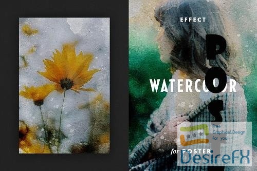 Retro Watercolor Effect for Posters - 7052415