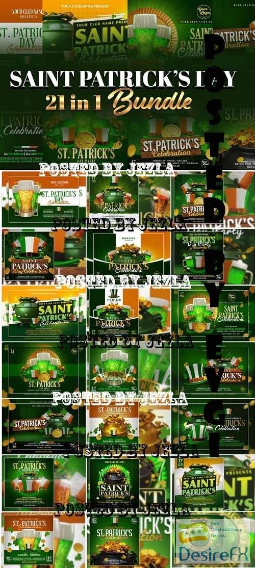 Saint Patrick's Day Celebration Bundle - 21 Premium Graphics