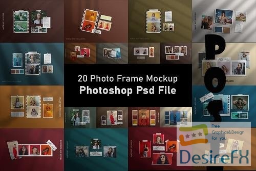 Simple Photo Frame Mockup Bundle V2 - 20 Premium Graphics