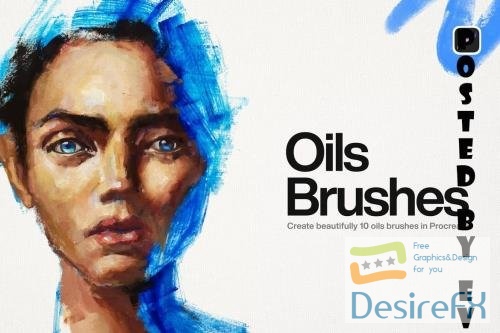 10 Oil Brushes | Procreate