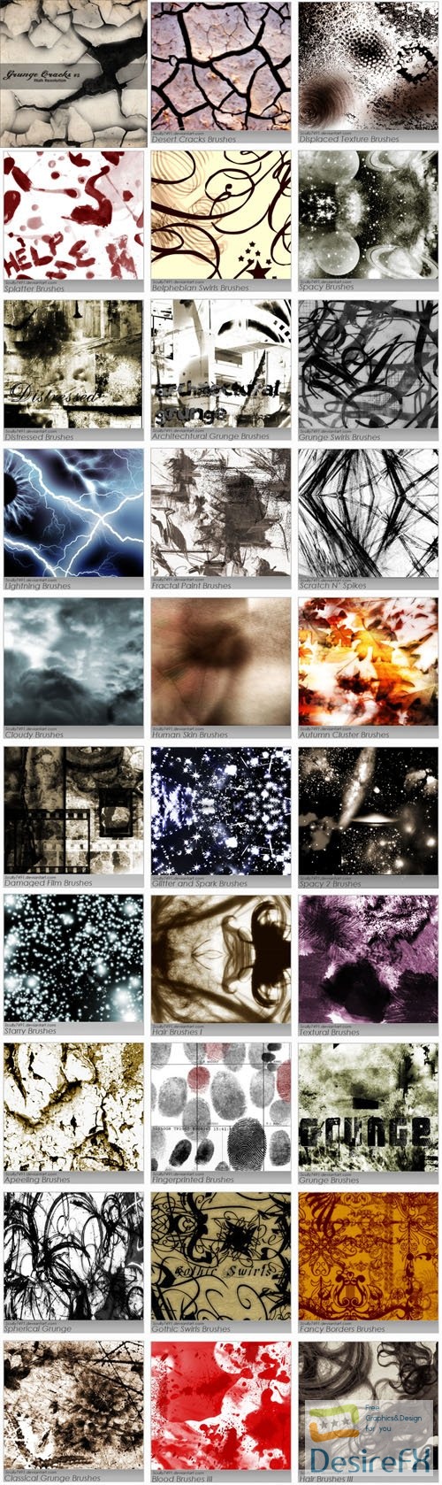 40+ Awesome Brushes Pack for Photoshop