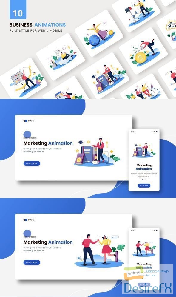 Business Animations – Flat Concept 37296123