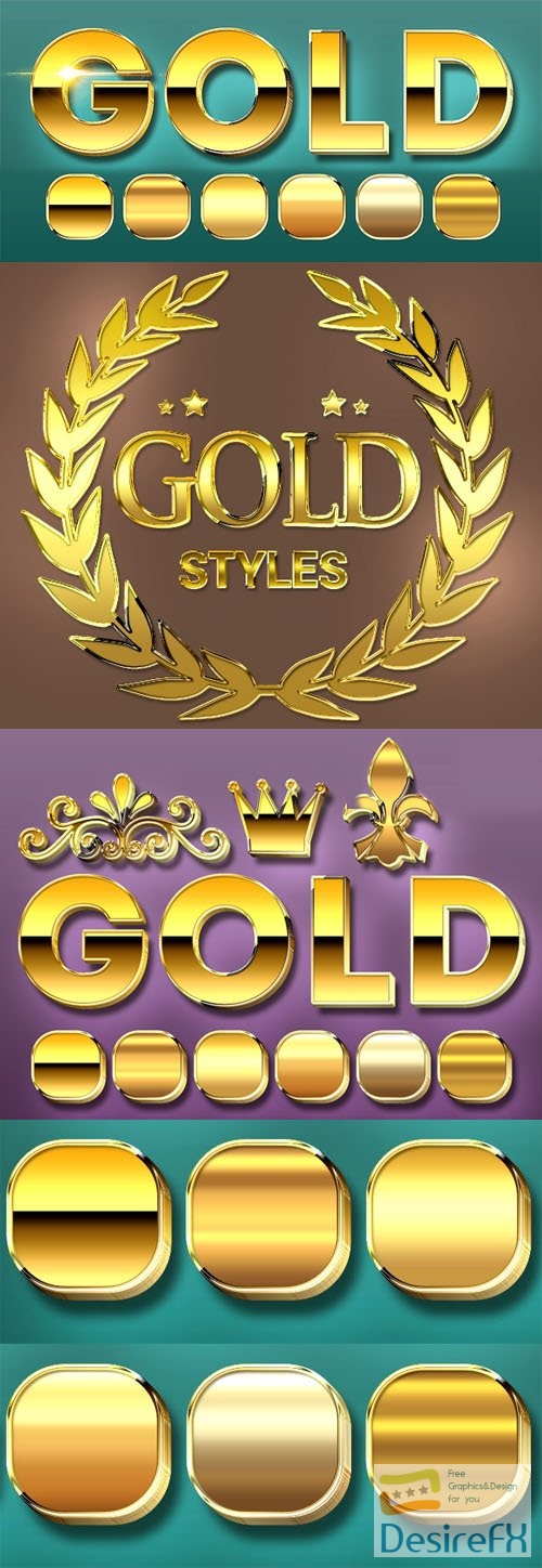 6 Golden Styles for Photoshop