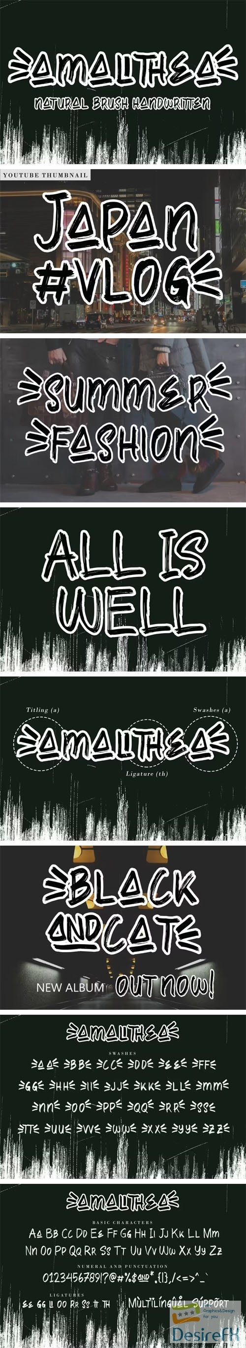 Amallthea - Natural Brush Handwritten Font