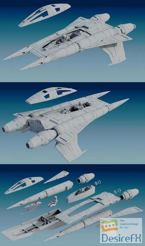 Buck Rogers StarFigther Thunder Fighter – 3D Print