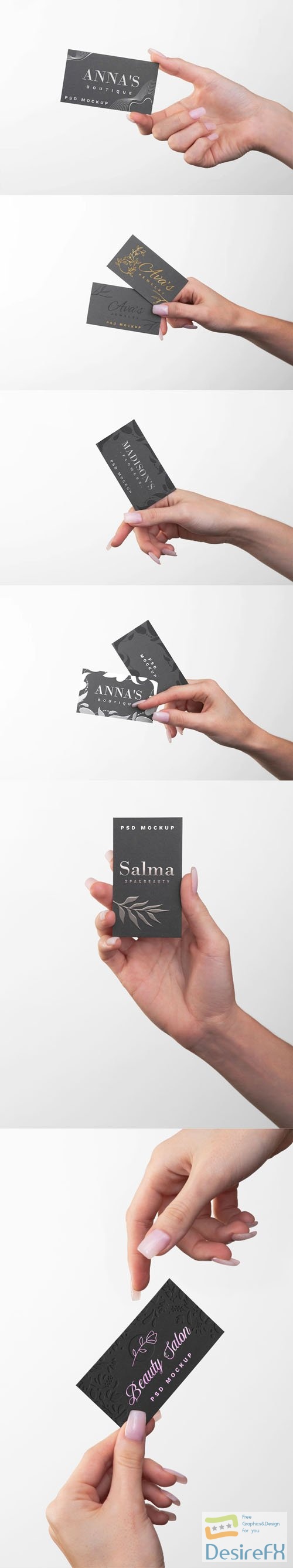 Business Card in Hand - PSD Mockups Templates