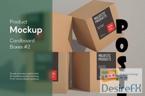 Cardboard Boxes #2 Product Mockup