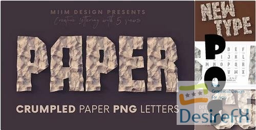 Crumpled Paper - 3D Lettering - 7136160