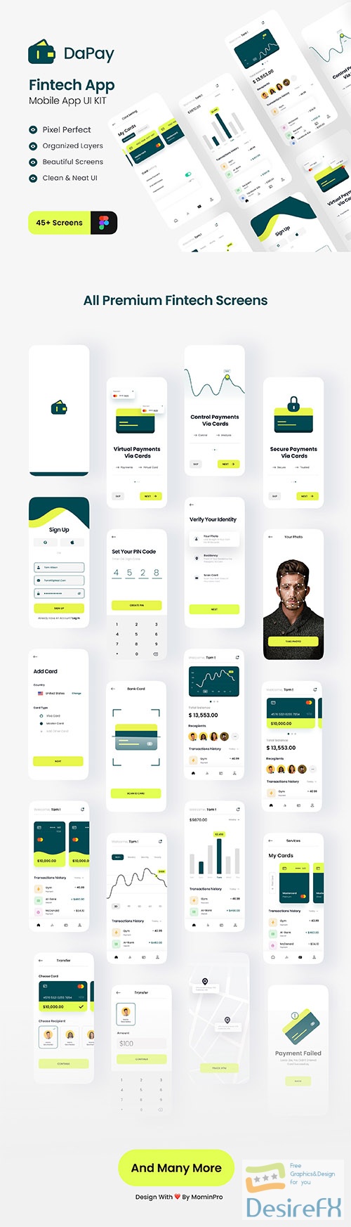 DaPay - Fintech Mobile App UI KIT UI8