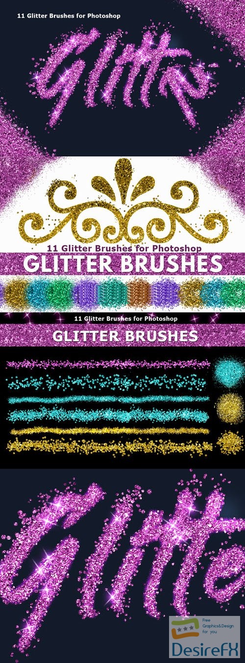 Glitter Effects - 11 Glitter Brushes for Photoshop
