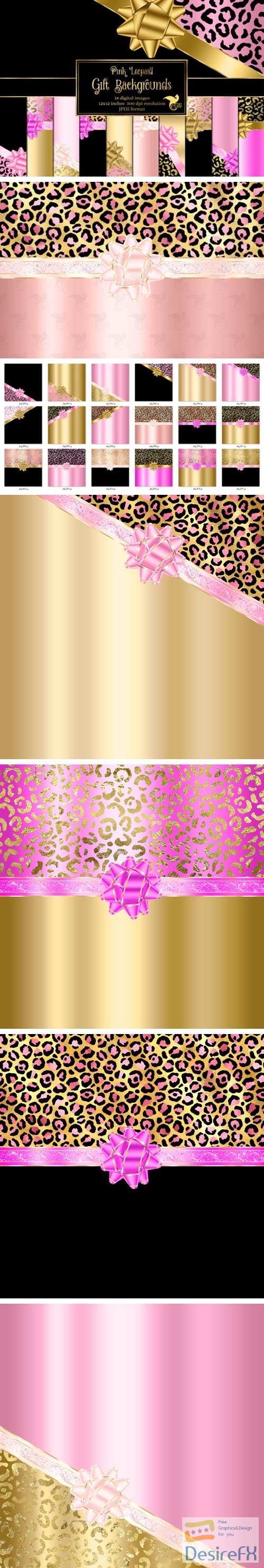 Luxury Pink and Gold Gift Backgrounds