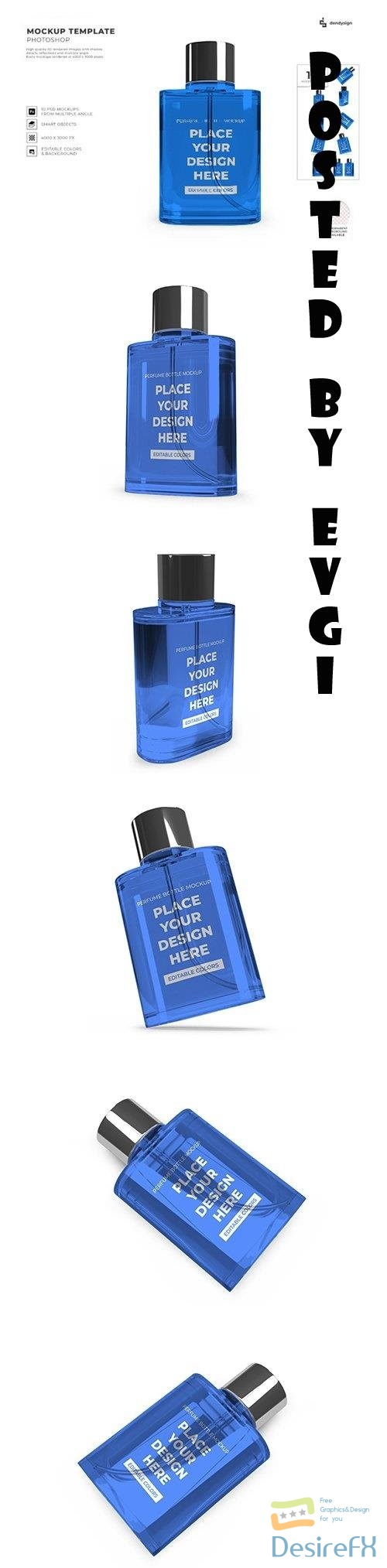 Perfume spray bottle mockup