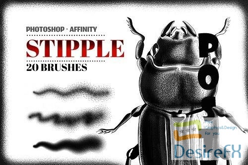 Stipple Photoshop Brushes - 5802582