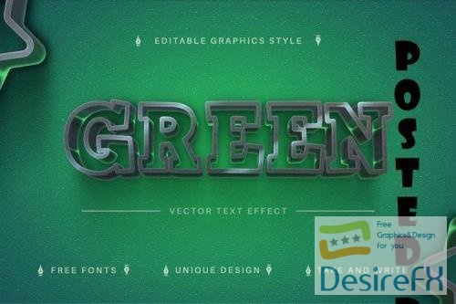 Stylish Green - Editable Text Effect, Font Style - 7164319