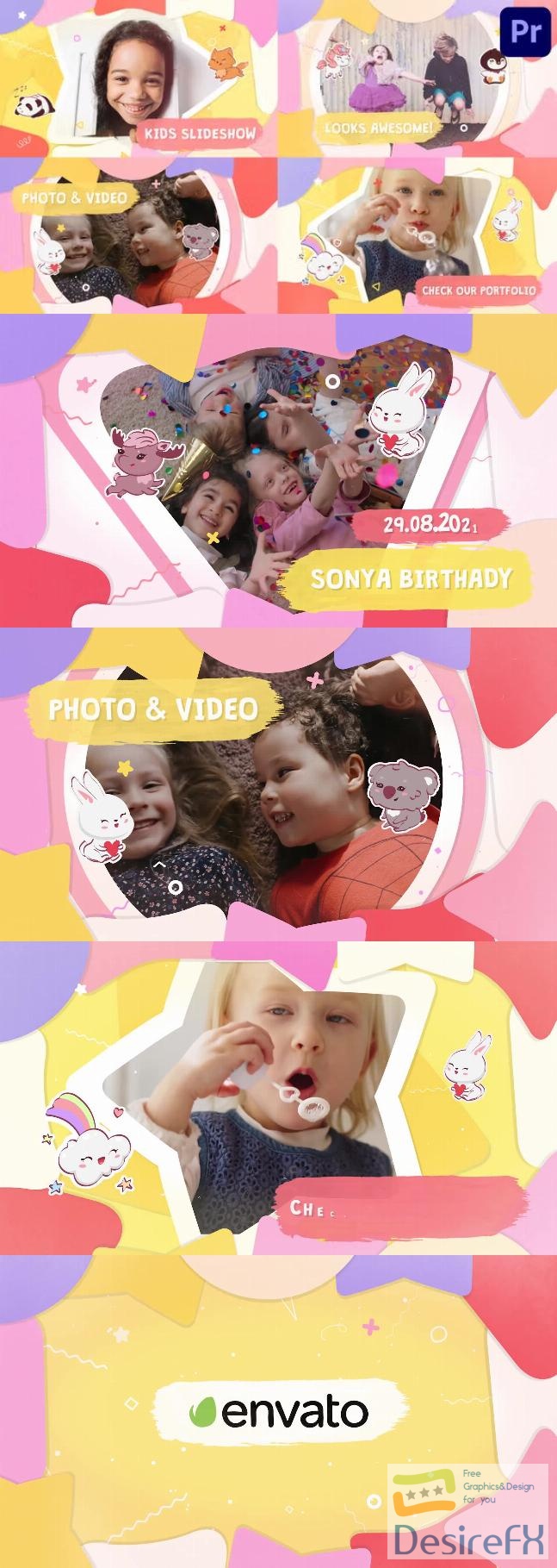 Videohive Cartoon Kids Slideshow Premiere Pro MOGRT