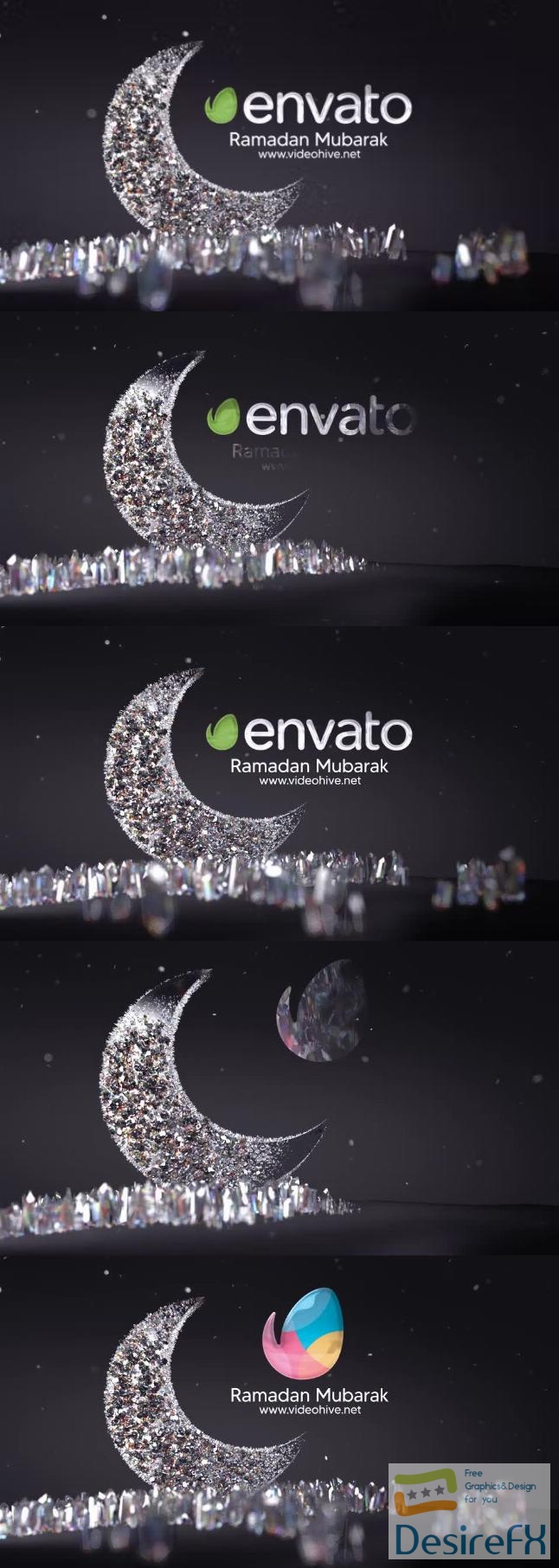 Videohive Crystal Ramadan logo reveal