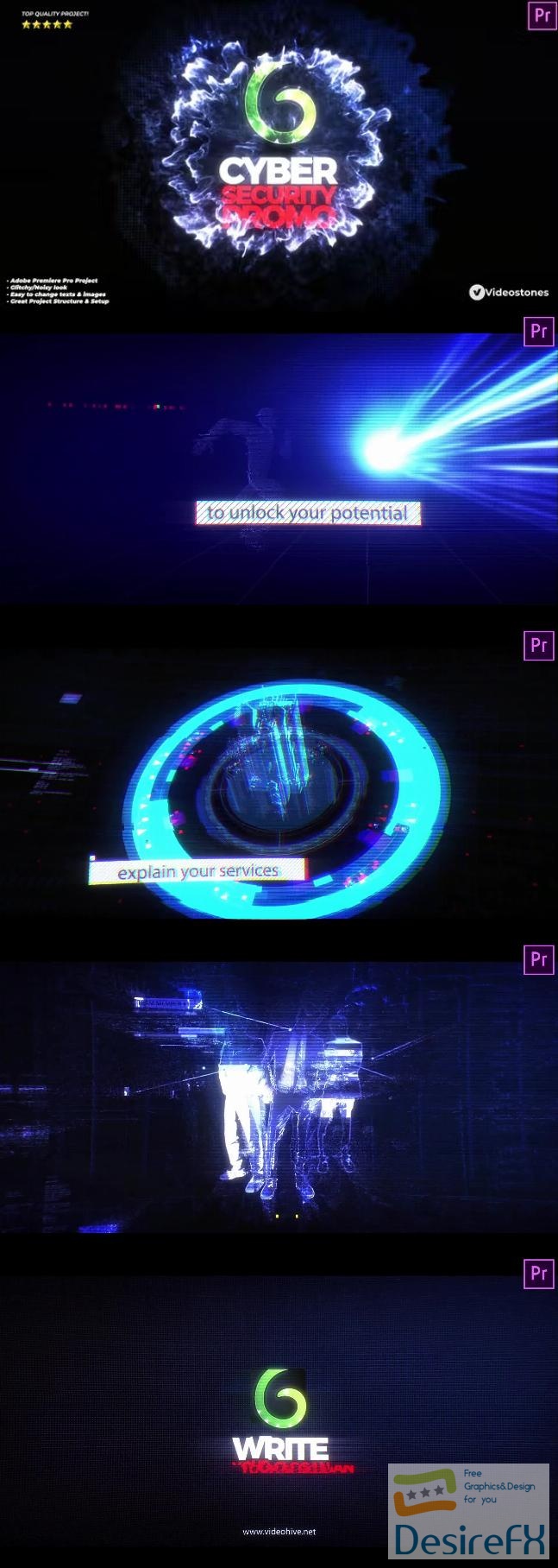 Videohive Cyber Security Opener - Security Promo Intro Premiere Pro