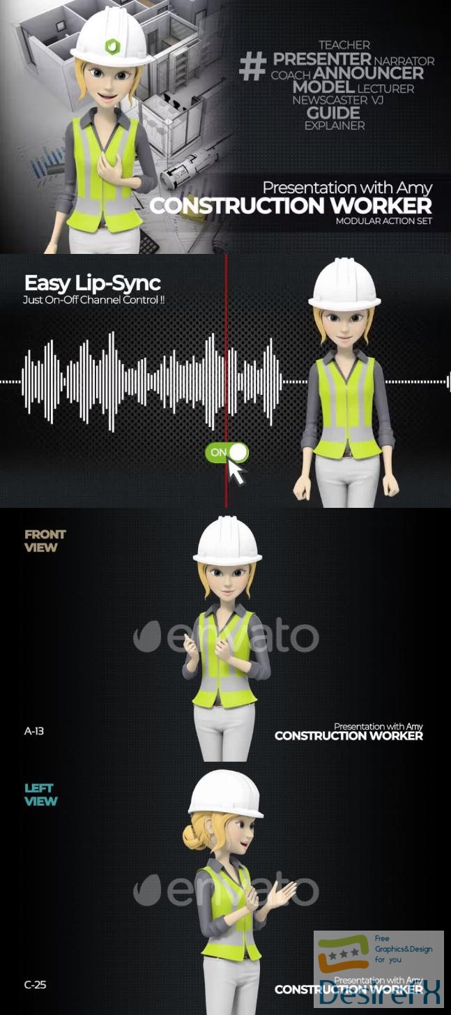 Videohive Presentation With Amy Construction Worker 37313431