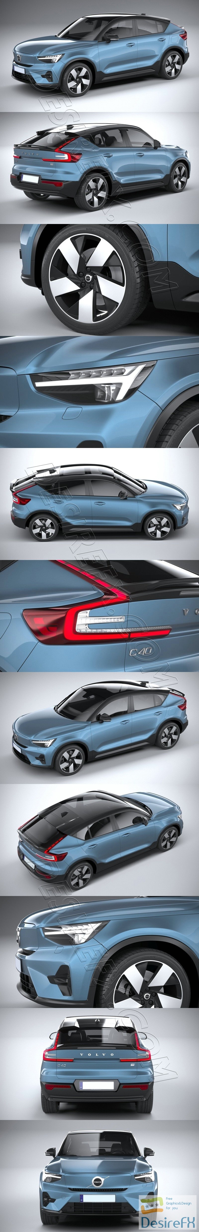 Volvo C40 Recharge 2022 3D Model