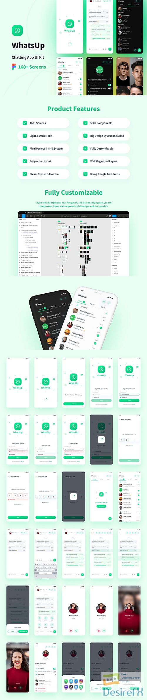 WhatsUp - Chatting App UI Kit UI8