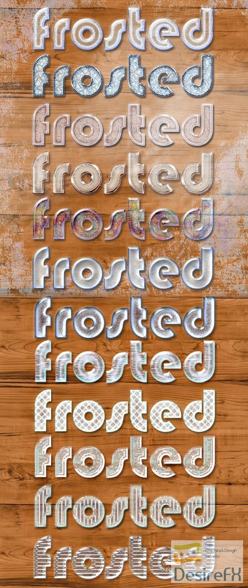 12 Frosted Styles Collection for Photoshop