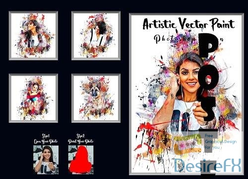 Artistic Vector Paint PS Action - 7219929