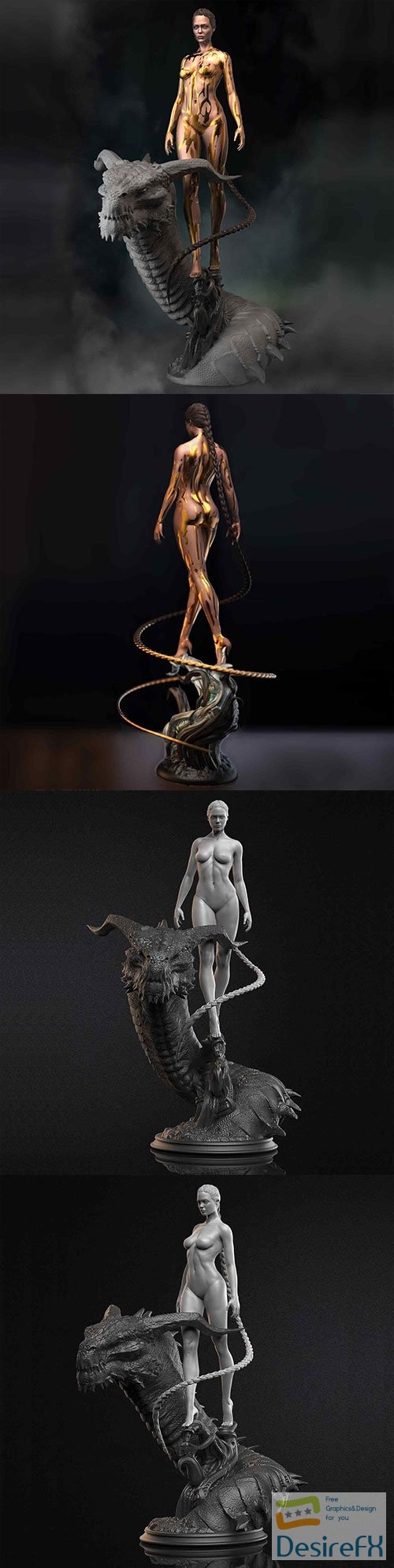 Beowulf Grendel?s Mother - Angelina Jolie Statue (NSFW) 3D Print Model