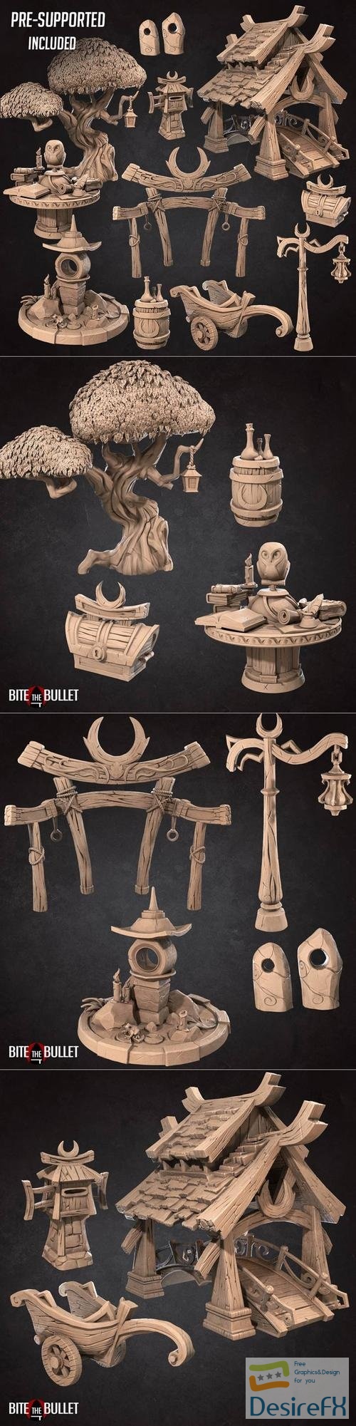 Bite the Bullet - Night Elves Assets Pack – 3D Print