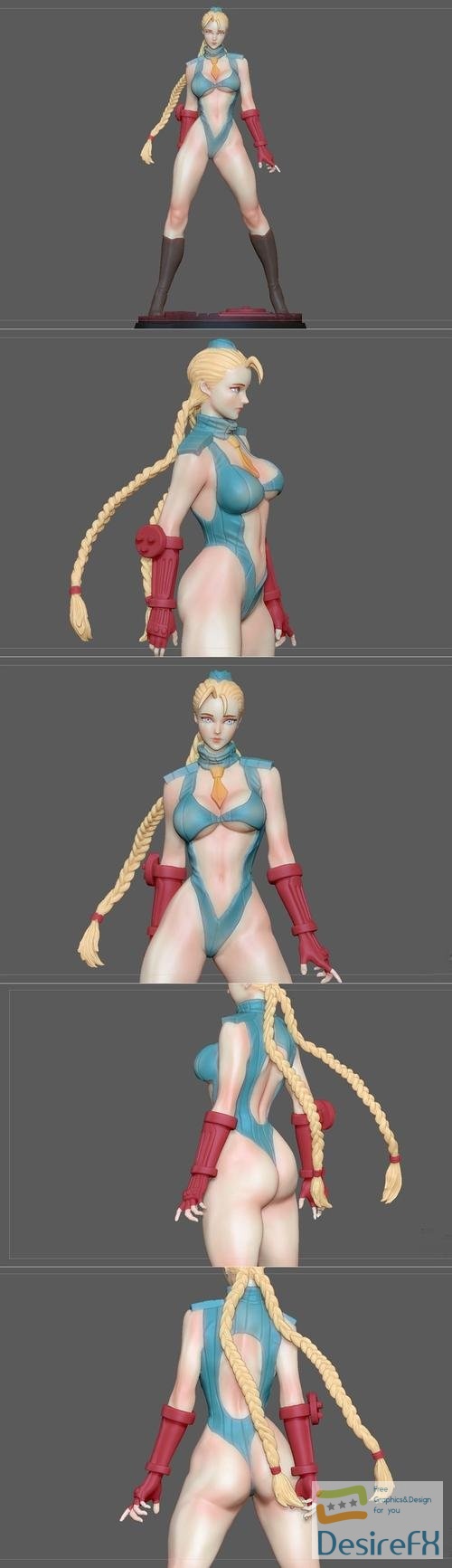 Cammy Street Fighter Game Character Girl Anime Woman – 3D Print