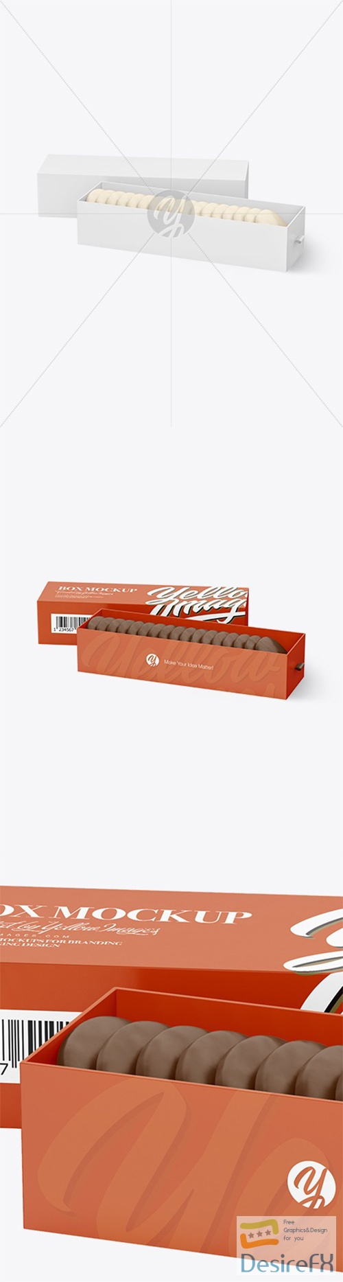 Chocolate Cookie Box Mockup 97502