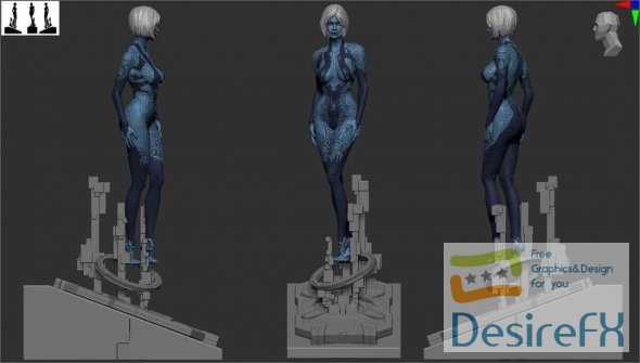 Cortana Halo 3D Print