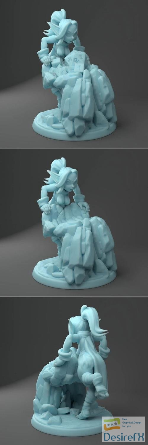 Dice Goblin by Twin Goddess Miniatures – 3D Print