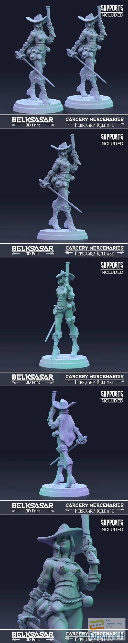 Elena the Duelist Nude and Normal – 3D Print