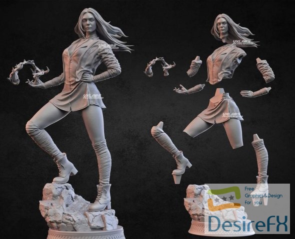 Elizabeth Olsen Wanda Maximoff 3D Print