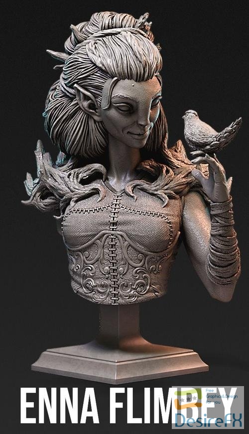 Enna Flimbey Bust – 3D Print