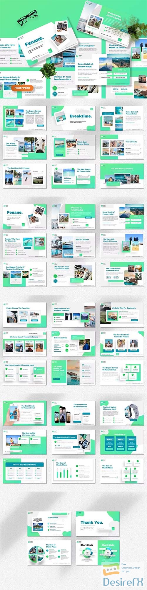 Fenane - Hotel Stratup Powerpoint, Keynote and Google Slides Template