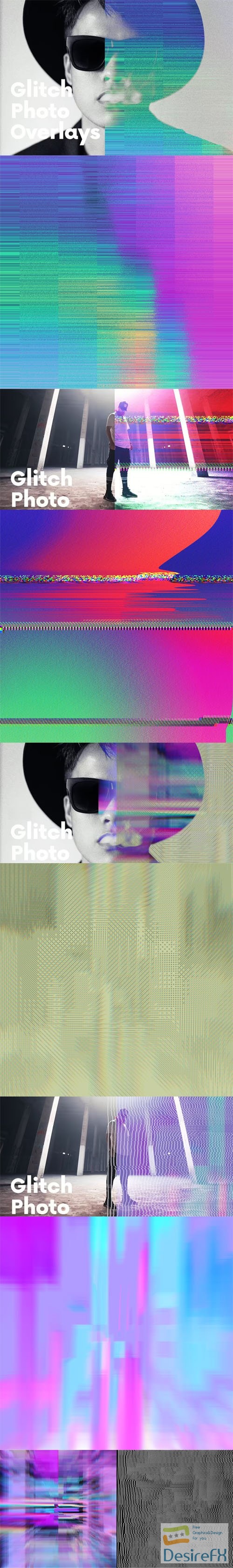 Glitch Photo Overlays for Photoshop