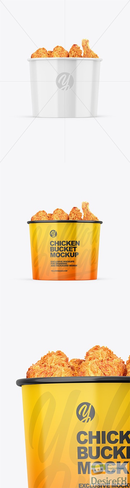 Glossy Bucket W/ Chicken Mockup 97256