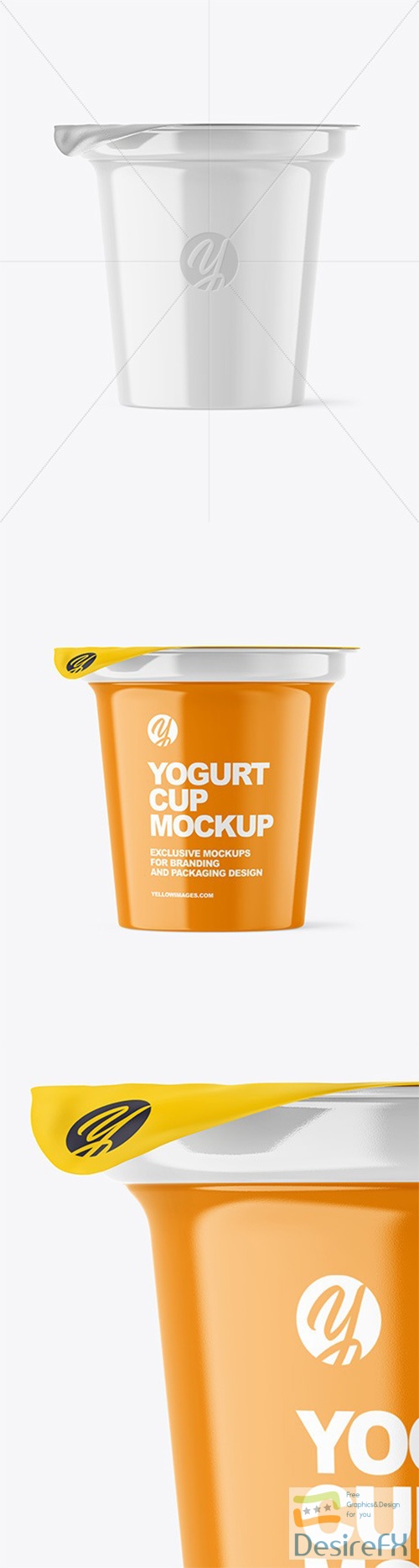 Glossy Yogurt Cup Mockup 97183