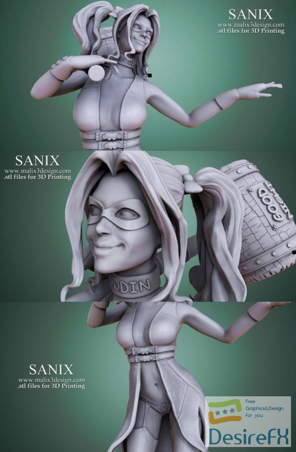 Harley Quinn Sanix 3D Print