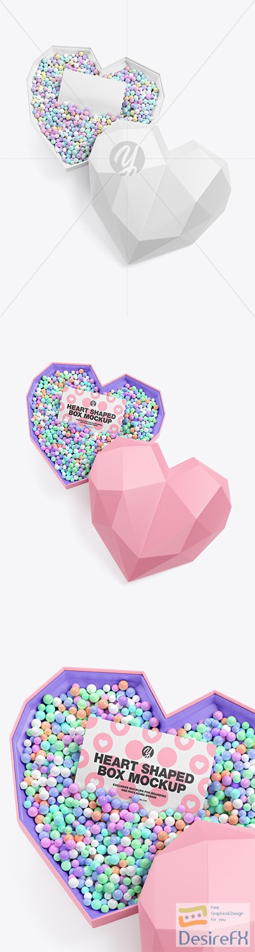 Heart Shaped Box with Card Mockup 97196