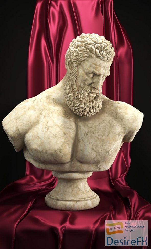 Hercules Bust 3D