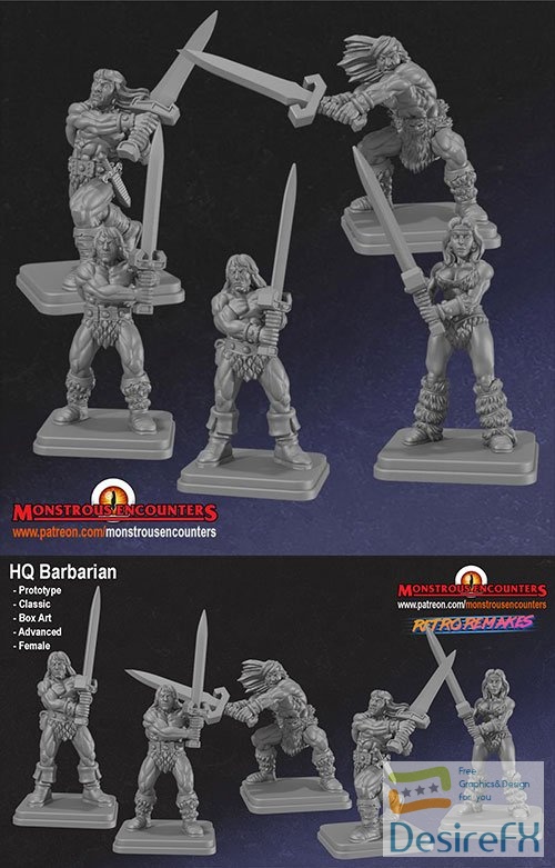 HQ Barbarian 3D Print Model
