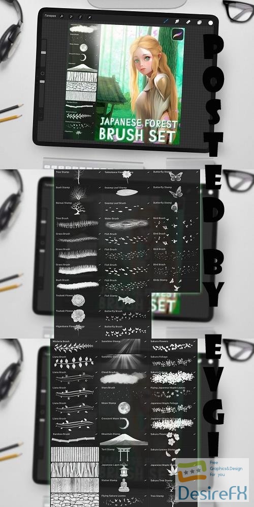 Japanese Forest Brush Set - 7247597