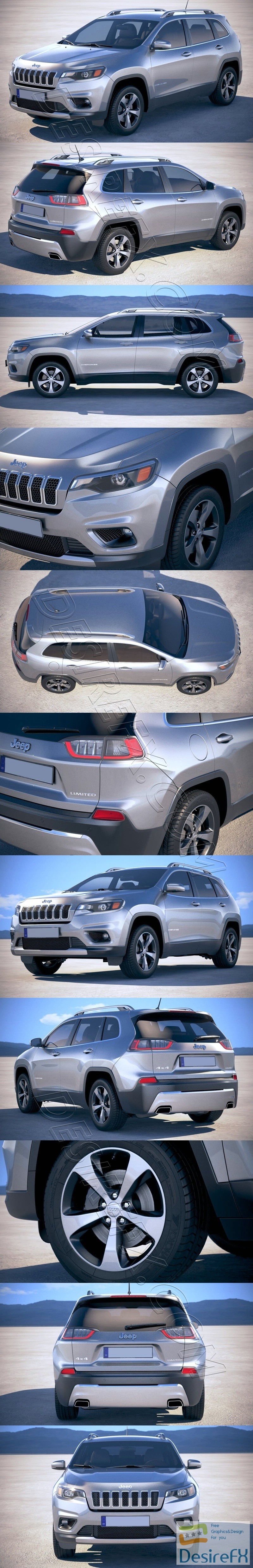 Jeep Cherokee Limited 2019 3D Model