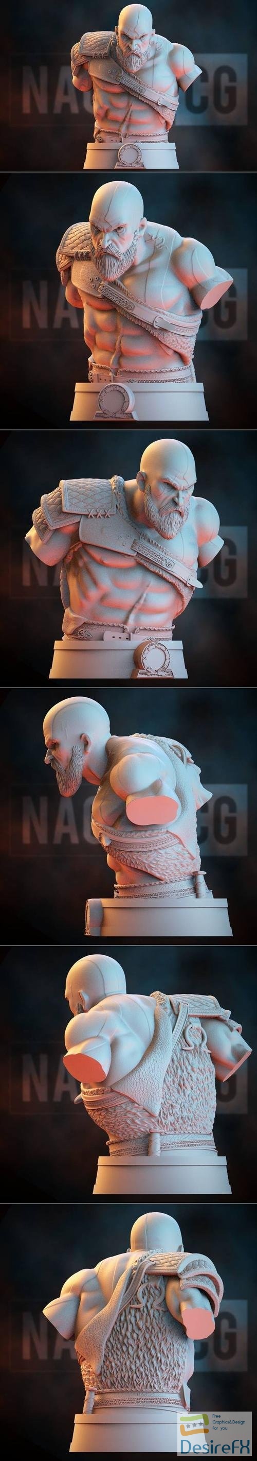 Kratos - God of War Bust - Fan Art – 3D Print