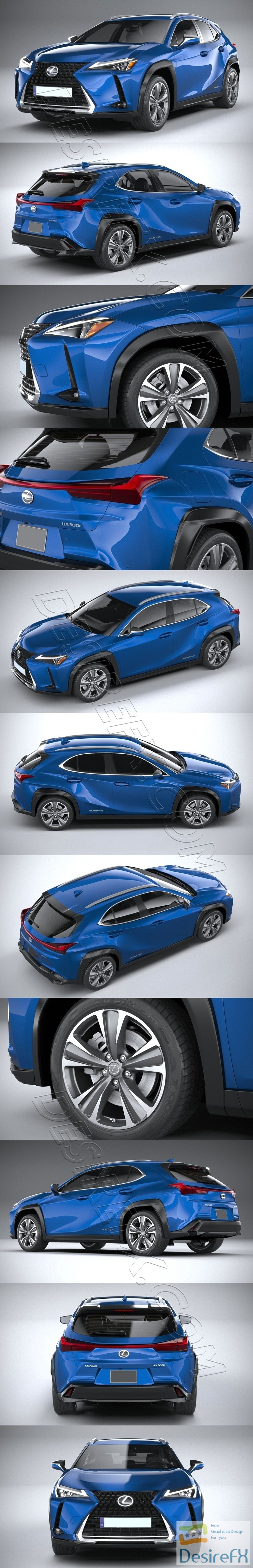 Lexus UX 300e 2021 3D Model